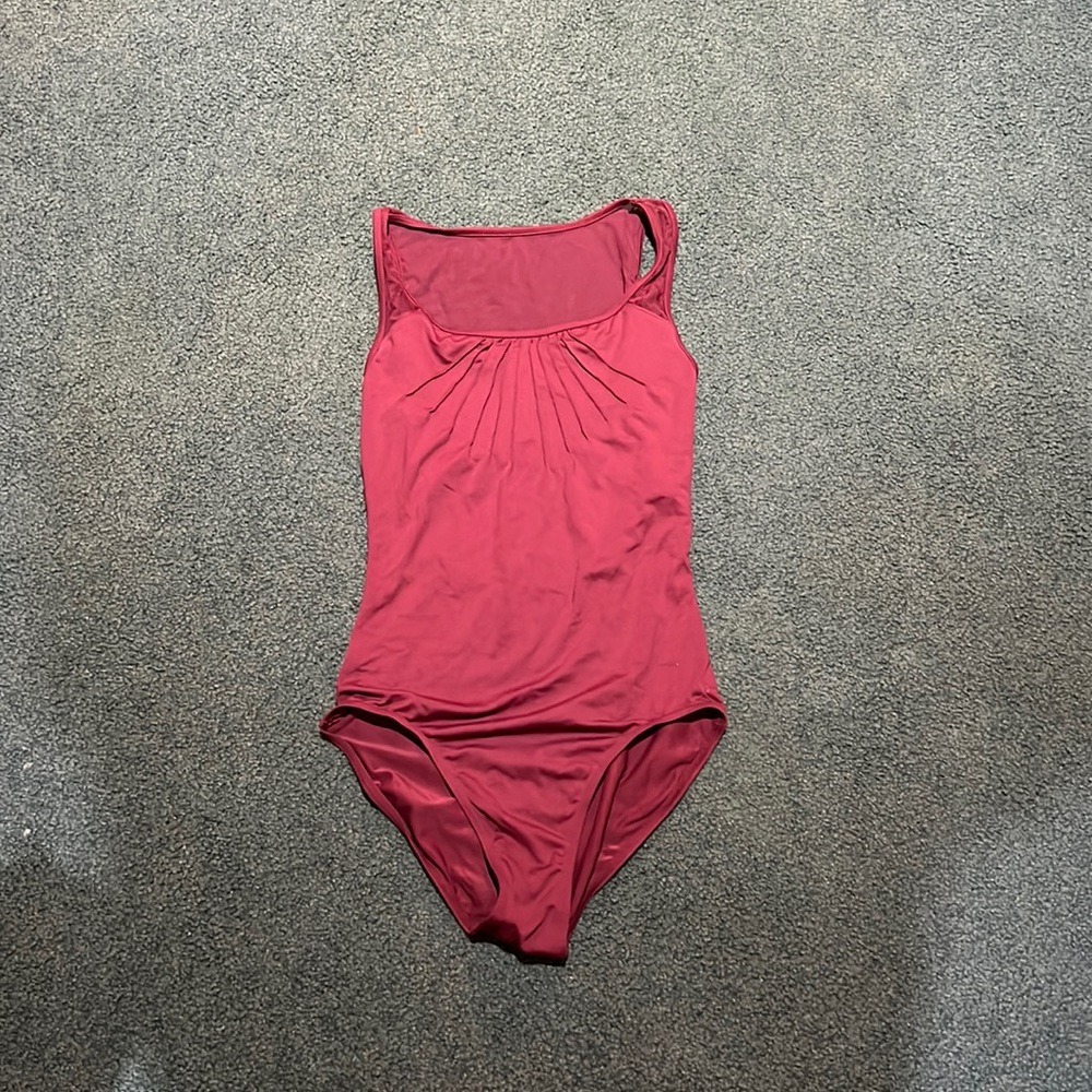 Bloch maroon burgundy Leo medium adult